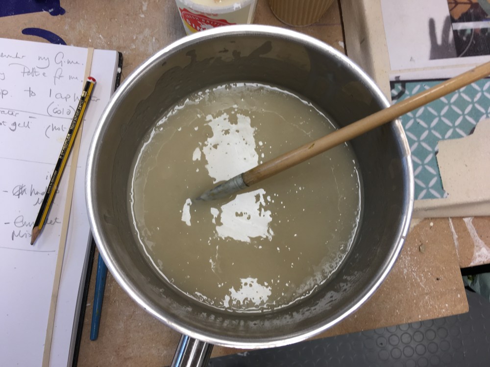 Week 21: Flour Paste and perfect cucumber sandwiches. (I wanted to do candle  wax too but Anna said no).